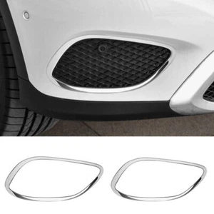 For Mercedes-Benz GLC 2016-2017 ABS Chrome Front Fog Light Lamp Strip Trim 2PCS - Picture 1 of 9