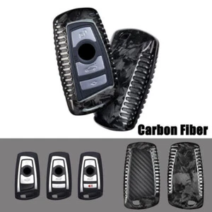 Carbon Fiber Car Key Fob Case Cover For BMW 1 2 3 4 5 6 7 M5 X2 X3 X4 X5 F10 F15 - Picture 1 of 8