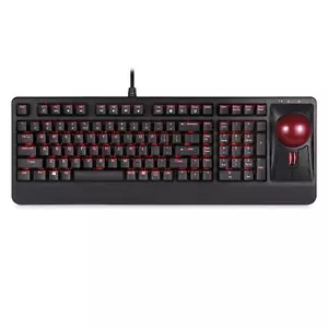 Perixx Periboard-322 Wired Mechanical Trackball Keyboard with 2 Hubs, 2.17 Inch - Picture 1 of 7