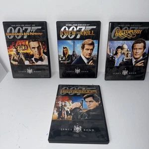 James Bond 4 DVD LOT Diamonds are Forever Octopussy The Living Daylights ++ - Picture 1 of 9