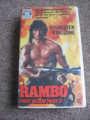 RAMBO:  FIRST BLOOD PART II - THORN EMI VHS TAPE - 1985 Sylvester Stallone - Image 1 of 4