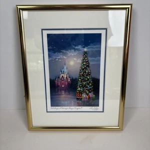 Disney Parks Holidays At Magic Kingdom von Larry Dotson Druck 10,5x8,5 gerahmt - Bild 1 von 10