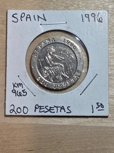 Spanien 200 - Peseten Münze, 1996. KM# 965, Kupfer-Nickel. Künstler Bayeu & Fortuny. - Bild 1 von 4