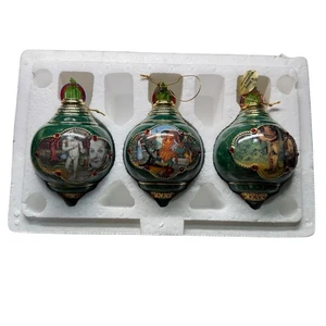The Wizard Of Oz Bradford Exchange Heirloom Porcelain Ornaments Set Of 3 (3/3) - Picture 1 of 6