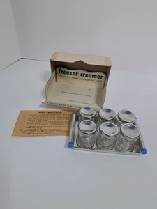 Set 6 barattoli e vassoio freezer creamer scatola originale vintage arredamento casale - Foto 1 di 13