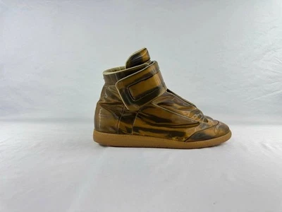 Maison Margiela Future Dorado Hombres 13 46 Cuero Zapatillas Altas Diseñador Italia Foto 1 de 4