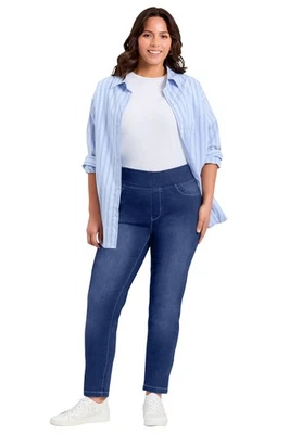 Avenue Women's Plus Size Tall Butter Denim Pull-On High Rise Jean - Image 1 of 4