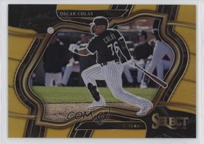 2023 Panini Select Diamond Level Gold Prizm 10/10 Oscar Colas #299 Rookie RC - Image 1 of 3