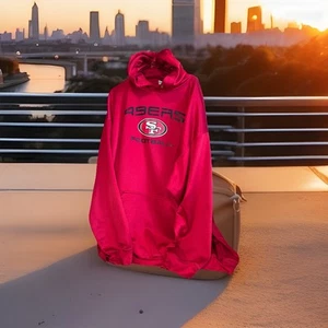 NFL Majestic Therma Base San Francisco 49'ers Pullover Rojo Sudadera con Capucha Para Hombre 5XL - Imagen 1 de 6