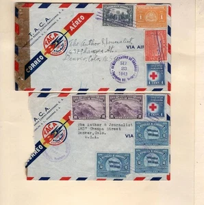Honduras Zensierte Luftpost T.A.C.A. Airlines 23. September 1943 Tegucigalpa - USA - Bild 1 von 1
