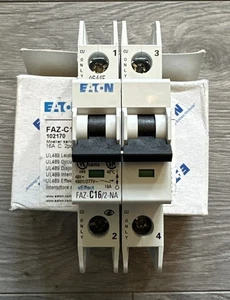 Eaton Moeller FAZ-C16/2-NA MCB, 16A, C-Type, 2-polig, UL489, 15kA - Bild 1 von 7