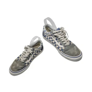 Vans Azul Blanco Gamuza Cuadros Old Skool Tenis Talla 9.5 Hombres 11 Mujeres Patinador - Imagen 1 de 13