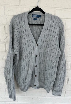 Polo by Ralph Lauren 开衫针织男式 L 码 100% 棉学术界   — 第 1/4 张图片