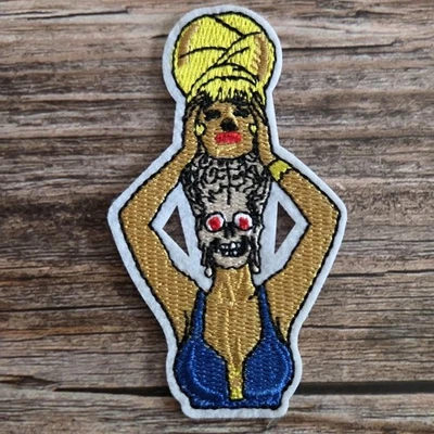 Mars Attacks Aliens Funny SciFi Alien In Disguise 90s 2000s Retro Iron on Patch - Image 1 of 2