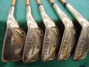 KATANA Golf SWORD SNIPER i 5pcs Iron Set 7-9/P.A Flex-R SWORD GOLD LIGHT No H/C - Picture 1 of 6