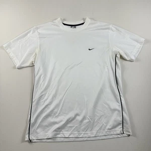 Vintage Nike Shirt Y2K Gray Tag White Mens XL Swoosh Logo Crewneck Active Train - Picture 1 of 8
