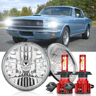 Par de faróis de LED redondos de 7 polegadas feixe alto baixo para Ford Courier 1972-1982 - Imagem 1 de 4