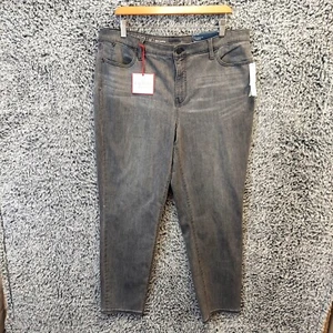 Jeans Talbots donna impeccabile 16 grigio slim gamba alla caviglia vita media denim nuovo con etichetta - Foto 1 di 9