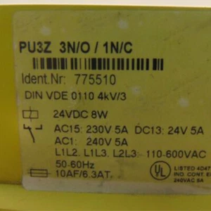 Safety Relay PU3Z 775510 For PILZ 24VDC - Picture 1 of 3