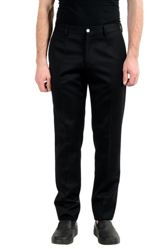 Versace Pantalone elegante uomo 100% lana nero US 32 IT 48