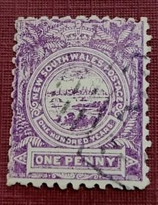 Lot 24.   Australia SG 253D 1888-89 ONE Penny Used V F - Picture 1 of 2