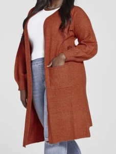 Fashion To Figure Damen Langarm Strickjacke Burnt Orange Größe 3XL - Bild 1 von 10