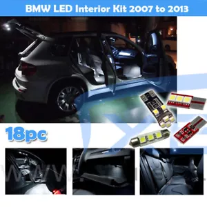 18pc BMW LED SMD INTERIOR LIGHT KIT WHITE X5 X6 E70 E71 PUDDLE FOOTWELL ROOF - Picture 1 of 1