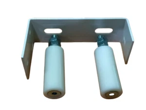 Sliding Gate 100mm Rollers & Bracket White Fence Slider Security Gate Opener - Picture 1 of 9