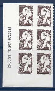 AUTOADHESIF COIN DATE 0.05 € MARIANNE DE L'AVENIR NEUF XX DU 26-06-23 - Photo 1/1