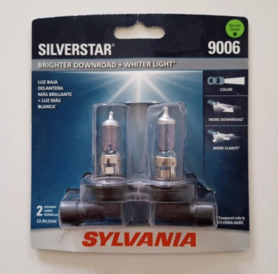 Juego de 2 pares de faros halógenos de alto rendimiento Sylvania 9006 SilverStar Foto 1 de 4