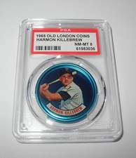 1965 Old London Baseball Coin Harmon Killebrew Minnesota Twins PSA 8 NM-MT