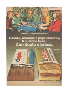 PUBBLICITÀ ADVERTISING WERBUNG ITALIAN CLIPPING 1975 FERRERO DUPLO & BRIOSS - Imagen 1 de 1