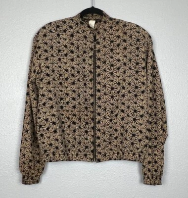 Chaqueta Bomber Vintage Emily Adams - Art Deco Mod Años 80 90 Talla Pequeña Foto 1 de 4