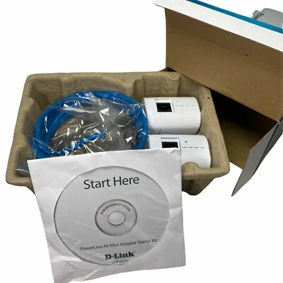 D-Link DHP-311AV PowerLine AV Mini Adapter Starter Kit Electrical Outlet LAN - Image 1 of 3