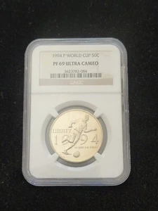 1994-P World Cup Commemorative Half Dollar Graded PF 69 Ultra Cameo by NGC - Picture 1 of 3