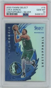 Panini Select Luka Doncic 2020 imparable - plateado #15 PSA GEMA COMO NUEVO 10 - Imagen 1 de 2