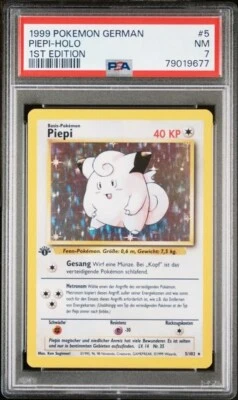 1999 Pokemon German Piepi Clefairy Holo 1st Edition #5 Graded PSA 7 NM MINT - Image 1 of 2
