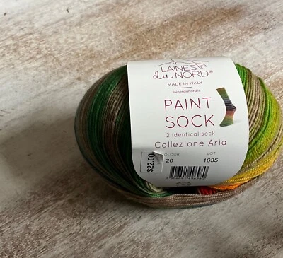 Laines du Nord PAINT SOCK fingering weight yarn 458 yards/100 grams Color 20 - Image 1 of 3