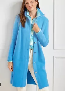 Talbots 2023 Stand Collar Oversized Button-Down Duster Coatigan SMALL - Picture 1 of 6
