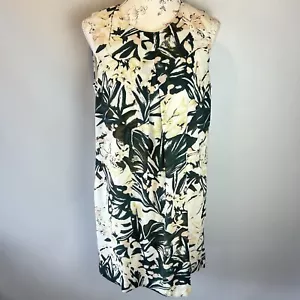 H&M Women’s Sleeveless Floral Dress Size 14 | Tropical Print Shift Dress - Picture 1 of 10