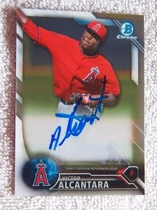 Anaheim Angels Victor Alcantara signierte 2016 Bowman Chrome Autogrammkarte - Bild 1 von 1