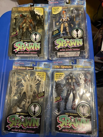 McFarlane Toys Spawn LOT OF 4 6" Ultra Action Figure Deluxe Boxes Damaged Cover