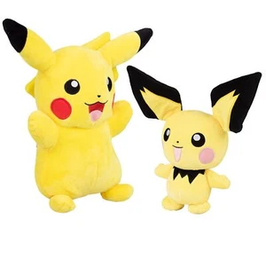 Pokemon 12" Pikachu & 8" Pichu Plush, 2 Pack - Evolution Set - Officially Lic... - Picture 1 of 8