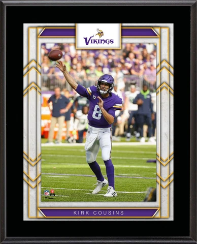 Kirk Cousins Minnesota Vikings 10.5" X 13" Sublimated Player Plaque Cover