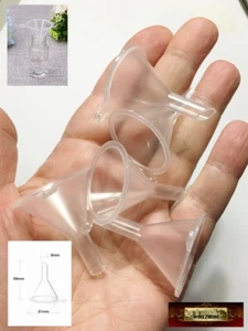 M00010-FS MOREZMORE 5 Small Plastic Funnels Clear Mini for Liquid Perfume Oil - Picture 1 of 3