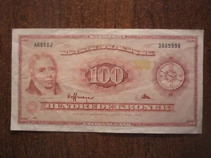 SUFFIX OJ 1965 ERSATZSCHEIN DÄNEMARK 100 KRONEN - Bild 1 von 2