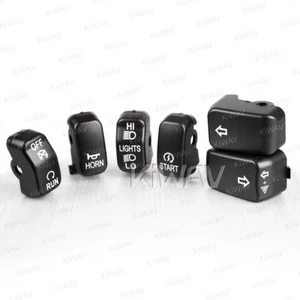Switch Cap Kit (6pcs) Black fits Harley '99-'09 Sportster 883 Custom XL883C - Picture 1 of 5