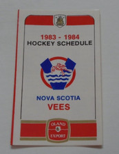 NOVA SCOTIA VOYAGEURS ( VEES) AHL pocket schedules nova scotia voyageurs 1983-84
