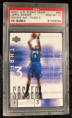 2001 UD Flight Team Rookie Air Team 3 Jeryl Sasser #96 GEM MT PSA 10 CF 51523 - Image 1 of 2
