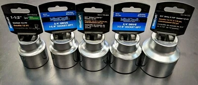 NEW Mint Craft Chrome Socket 3/4" Dr. SAE-12 Point-Select Size-Free Ship  - Image 1 of 4
